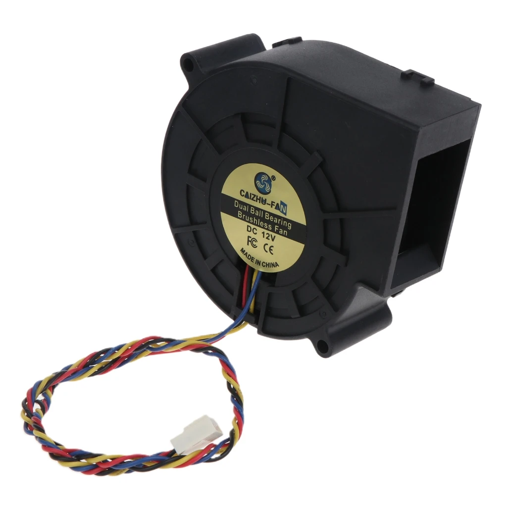 

High Speed for DC Brushless Blower Cooling Fan 97mm for DC 12V 3A CPU Cooler 97x97x33mm 4 Pin Connector Sleeve Bear Dropshipping