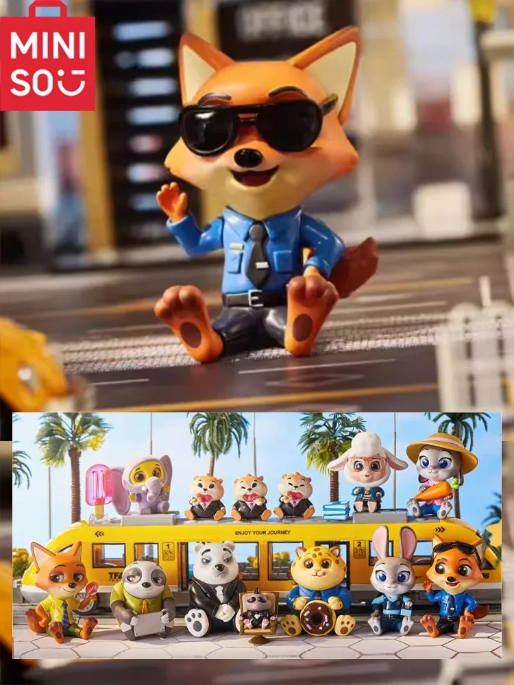 Miniso Zootopia просто сидеть в слепой коробке Джуди Ник модное игровое украшение