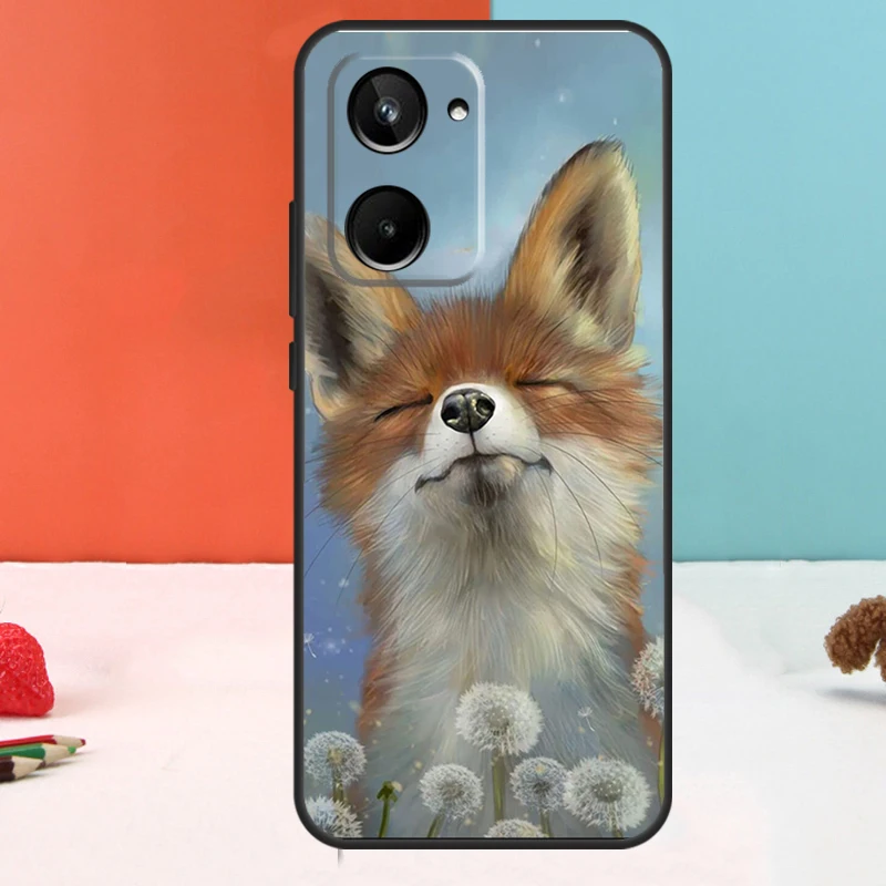 Милые животные лисы для Realme 11 12 Pro Plus 9 10 GT5 GT3 GT Neo5 C35 C31 C30 C33 C51 C53 C55 C21Y C25s чехол