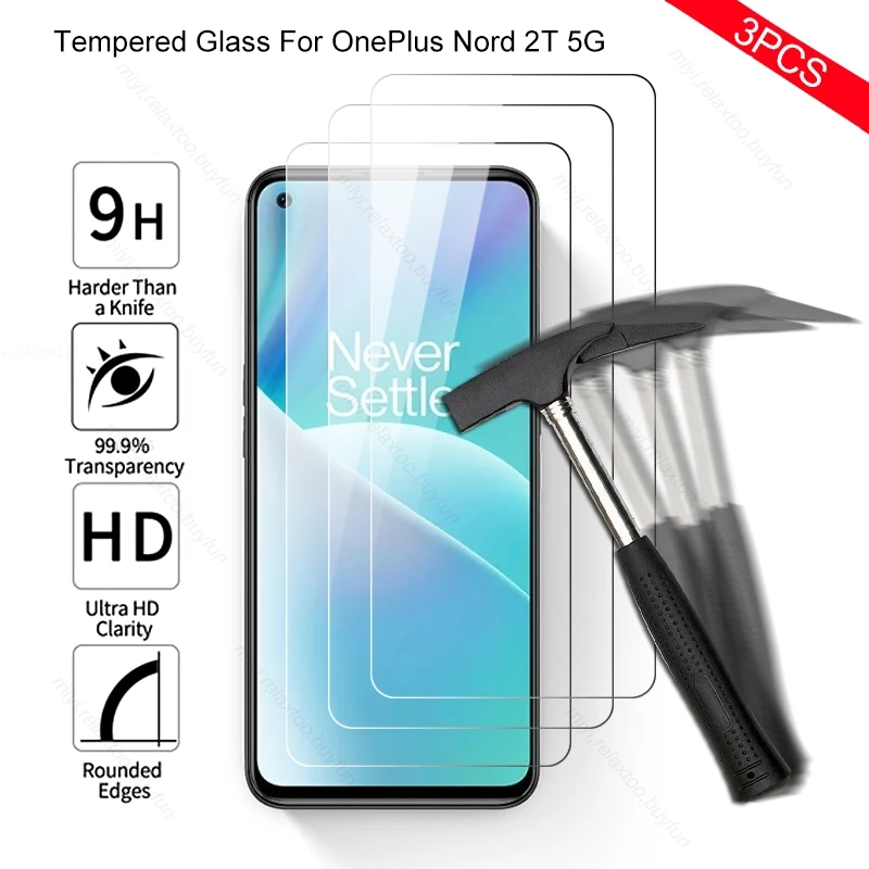 

1 + Nord 2 T стекло 3 шт. 9H Премиум Закаленное стекло для OnePlus Nord 2 T 2 T T2 Nord2T Защитные пленки для экрана HD Взрывозащищенная пленка