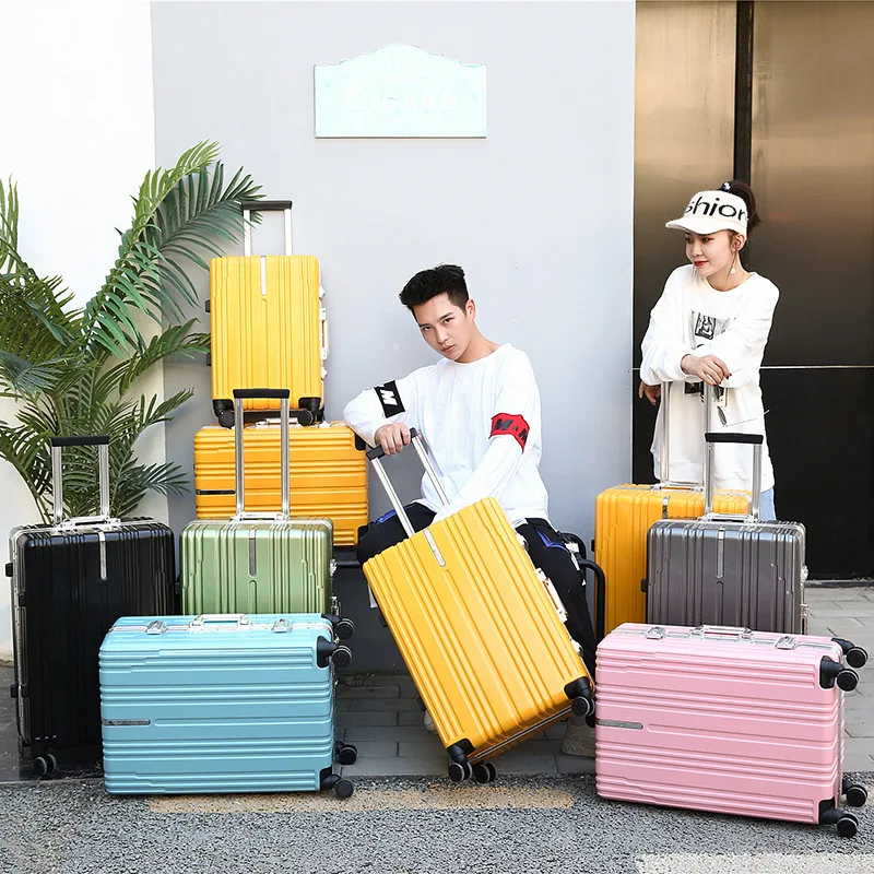 

20"22''24"26" inch Aluminum Alloy Frame Luggage Trolley Case Men Women Suitcase Spinner Wheels Rolling Luggage Dr