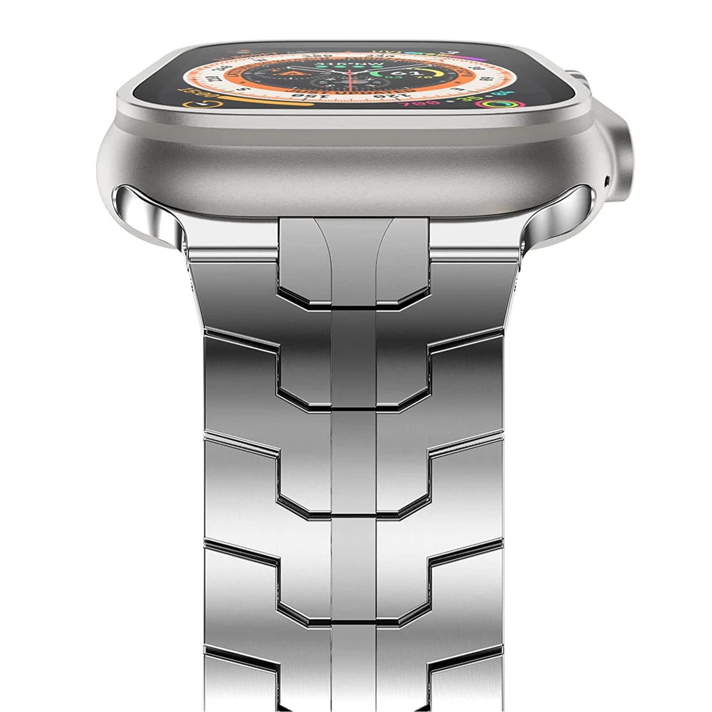 

For Apple Watch Ultra Band 49mm 45mm 44mm 42mm Stainless Steel Strap for Apple Watch se iwatch Series 8 7 6 5 4 3 Link bracelet