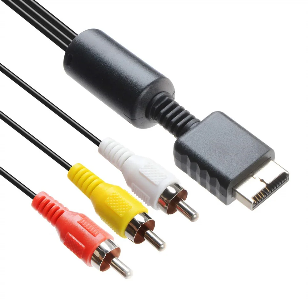 

200pcs Audio Video AV Cable Cord Wire 1 to 3 RCA TV Lead for for Playstation PS1 PS2 for PS3 Console Cable TV Game Cables
