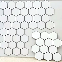 hexagonal kitchen oil proof sticker waterproof bathroom decoration self adhesive wallpaper wall sticker decoration