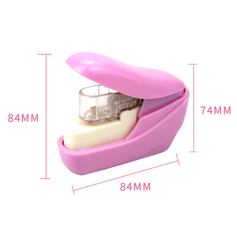 Creative Staple-Free Stapler Candy Color Office School Student Stationery Paper File Binding Machine Stapling Tools Supplies images - 6