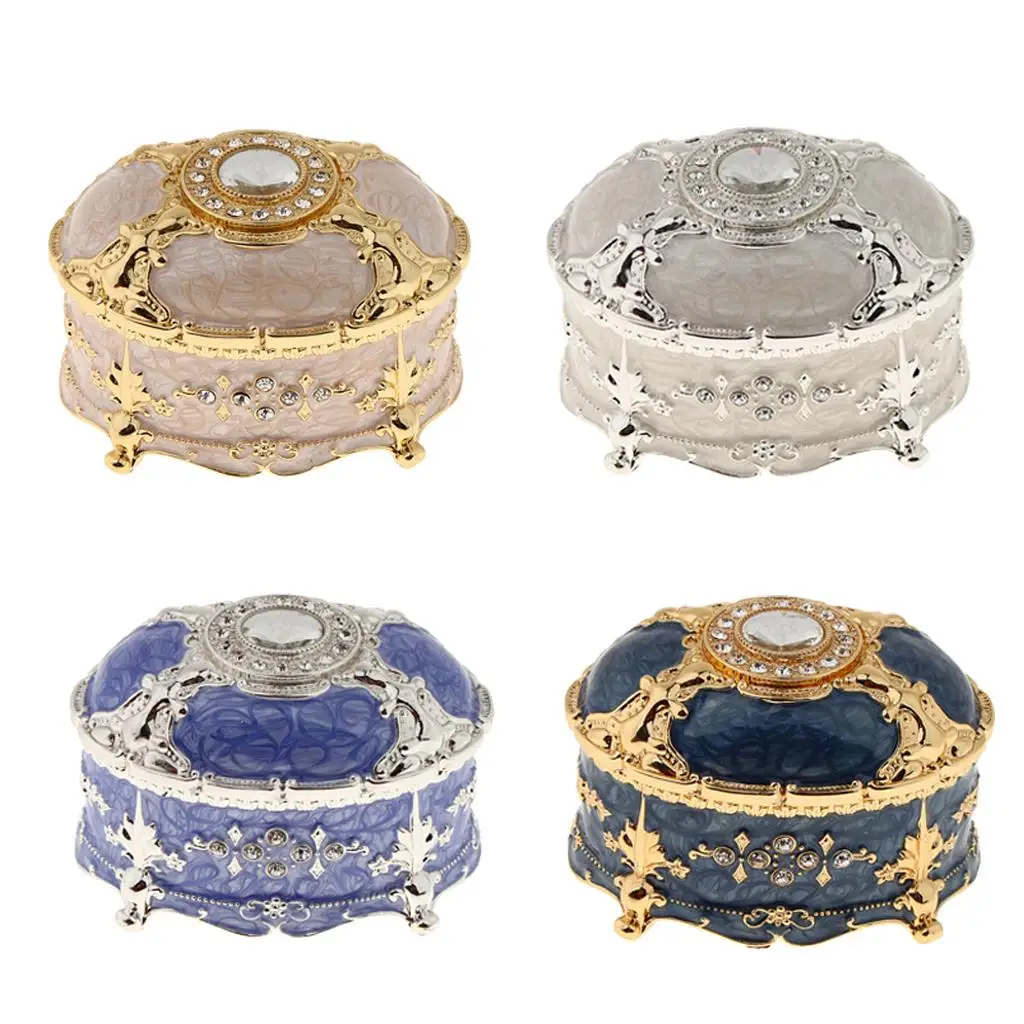 

Jewelry Treasure Chest Box Small Trinket Keepsake Gift Case Home