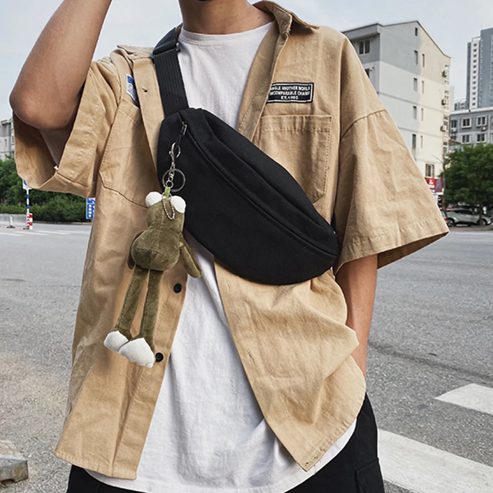 

Outdoor Waist Bag Fashion Fanny Pack Men Women Canvas Shoulder Bags Travel Crossbody Pack Organizer Leisure Fanny Packet Frog