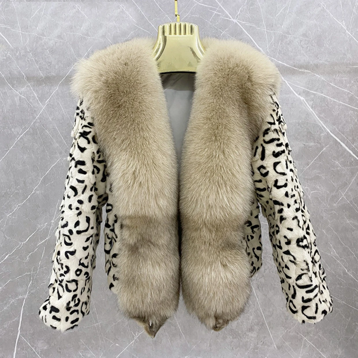 2022 New Real Mink Fur Coat Women Winter Thick Natural Mink Fur Jacket With Large Fox Fur Collar Female Fashion Warm Overcoat