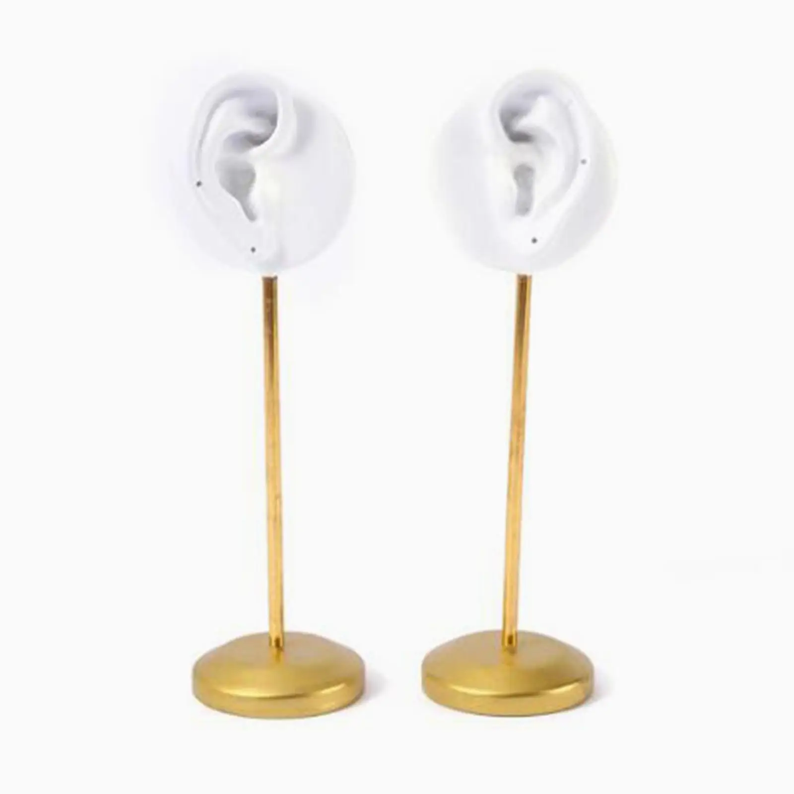 

Ear Stud Holder Ear Model Round Base Free Standing Gifts White Stable Earring Display Stand for Tabletop Bedroom Dresser Salon