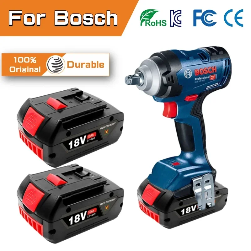 

NEW For BOSCH Authentic 18V 10AH LITHIUM-ION BATTERY GBA 18V 10AH 18V Professional GBA GSR GSB BAT618 BAT609 w/Fuel Guage