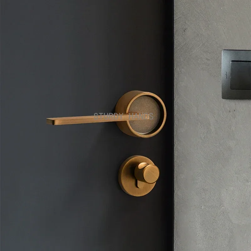 Бесшумный дверной замок из цинкового сплава для спальни минималистичный