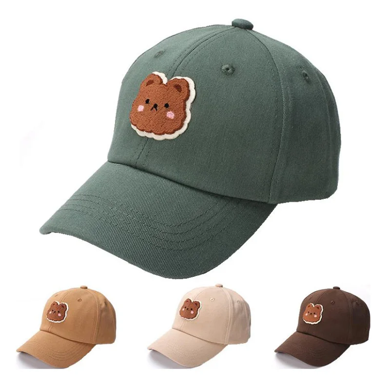 

Doitbest 2023 Spring Boy Girl Cap Baseball Bear Sticker Child Sun Hats Cartoon Kids Child Peaked Caps Snapback Gorras Bones