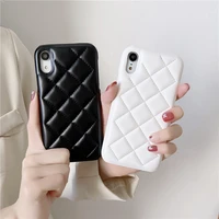 xr luxury designer leather phone cases for iphone 13 pro max 11 12 x xs 7 silicone diamond rhomboid cover 8 plus se 2020