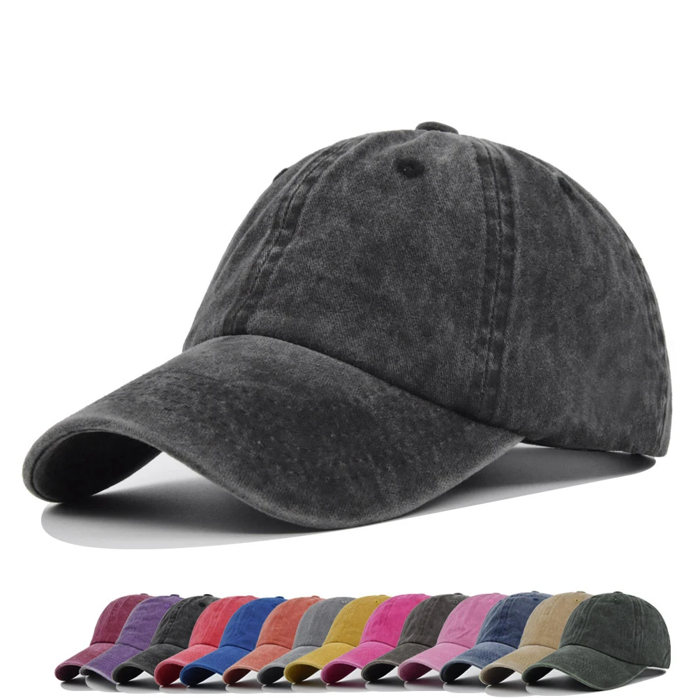 

Fashionable Washed Cowboy Baseball Cap Men And Women's Spring And Summer Breathable Retro Versatile Casual Solid Color Cap