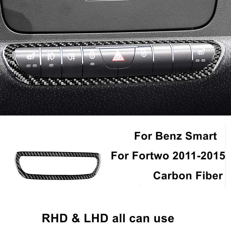 

Carbon Fiber Fog Light Warning Light Button For Benz Smart Fortwo 451 Coupe Cabrio Pure Pulse Passion 2011 2012 2013 2014 2015