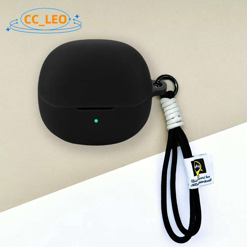 Для QCY AilyBuds Pro чехол милый ремешок с подвеской-подвеской HT10 силиконовый мягкий +