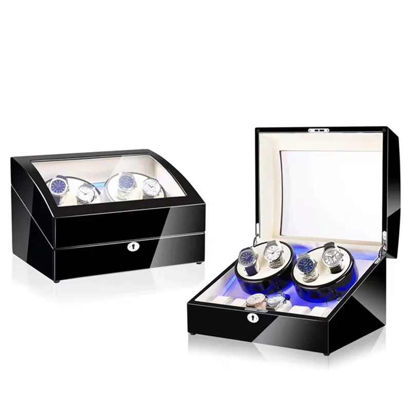 New Automatic Winding Watch Shaker Turntable Mechanical Watch Chain Box Shaker Storage Wooden Box Factory Wholesale 904L Watches