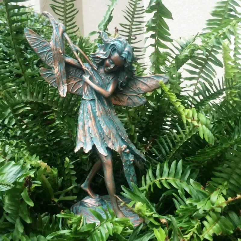 

Homestyles 9.5"H Samantha Willow Fairy in Bronze Patina Home Patio & Garden Statue Figurine