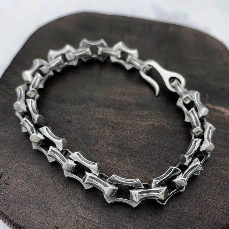 

S925 silver jewelry creative men bracelet Thai silver ancient bracelet chain