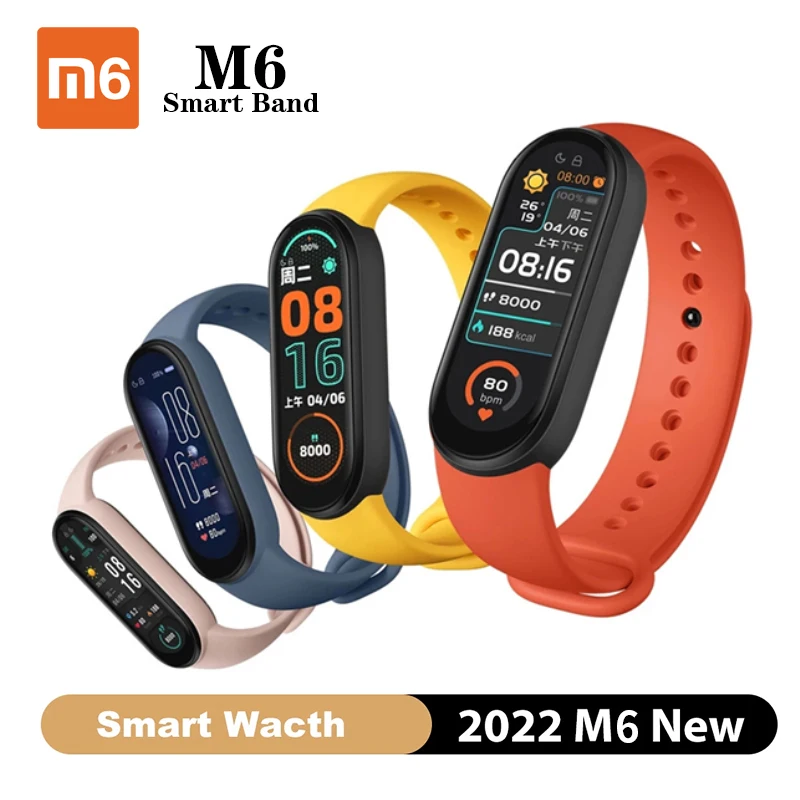 

M6 Band Smart Watch Wrist Men Women Fitness Bracelet Tracker Heart Rate Mi Band Relojes Inteligentes SmartWatch Waterproof Sport