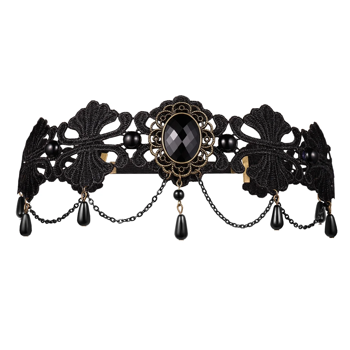 

1 Pc Hair Band Pearl Dress-up Headdress Elastic Band Forehead Band for