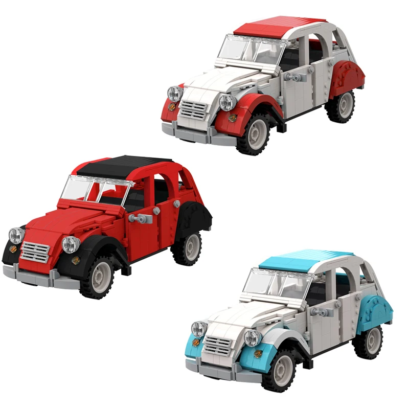 

MOC 2CV Dolly Car Building Blocks Kit Simulation Collection Vehicle Model Assemble Idea Education Toys For Children Xmas Gifts