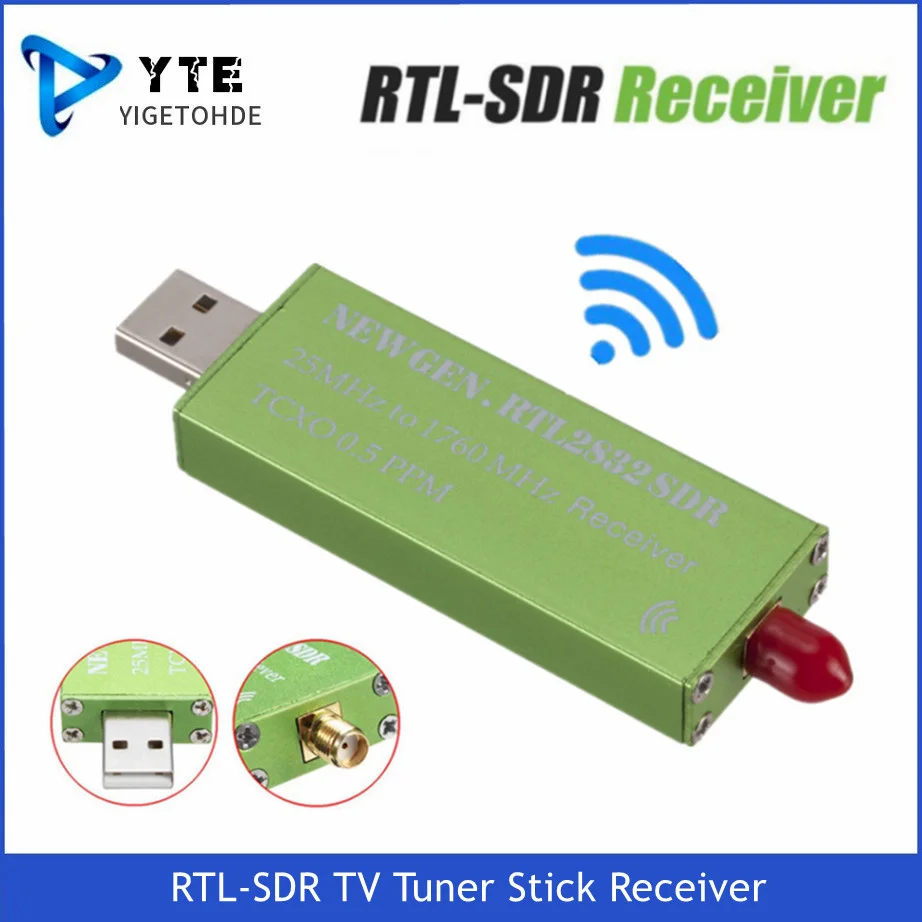 Предложение от YIGETOHDE SDR USB адаптер фотоадаптер RTL2832U + R820T2 1Ppm TCXO ТВ-тюнер приемник из