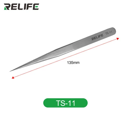 RELIFE TS-11 Высокоточный изогнутый Прямой пинцет из нержавеющей стали, многофункциональный для электронного фотооборудования