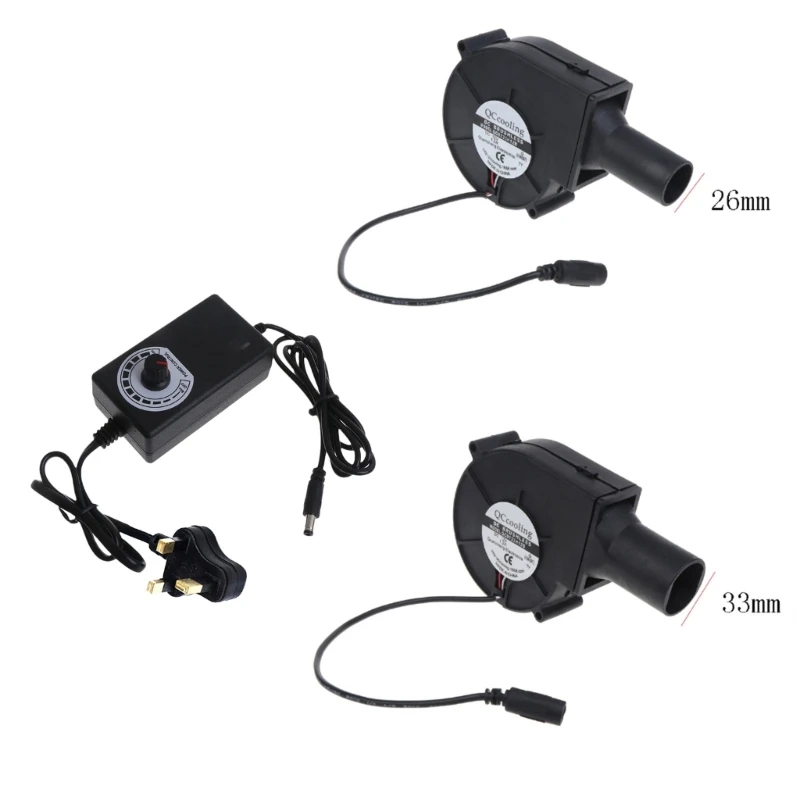 

UK Plug Cooking Blower BBQ Fan Adjustable Speed for Outdoor Camping Barbecue BBQ Cooking Tool Bakery Accessories