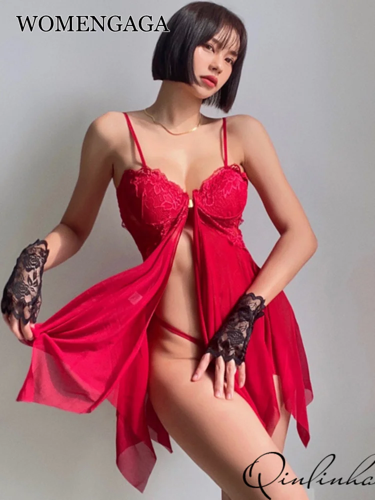 

Милое корейское осеннее привлекательное красное Сетчатое кружевное Прозрачное мини-платье, горячие сексуальные модные топы для женщин, ми...