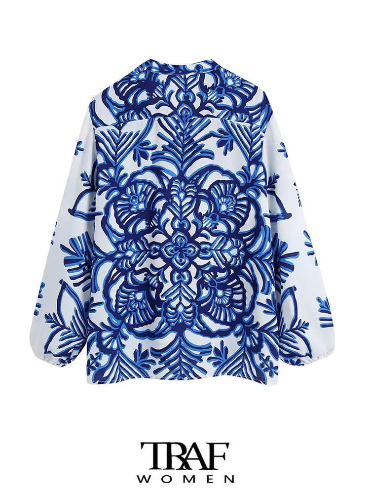 Блузка Женская Асимметричная с длинным рукавом и принтом Тотем | одежда