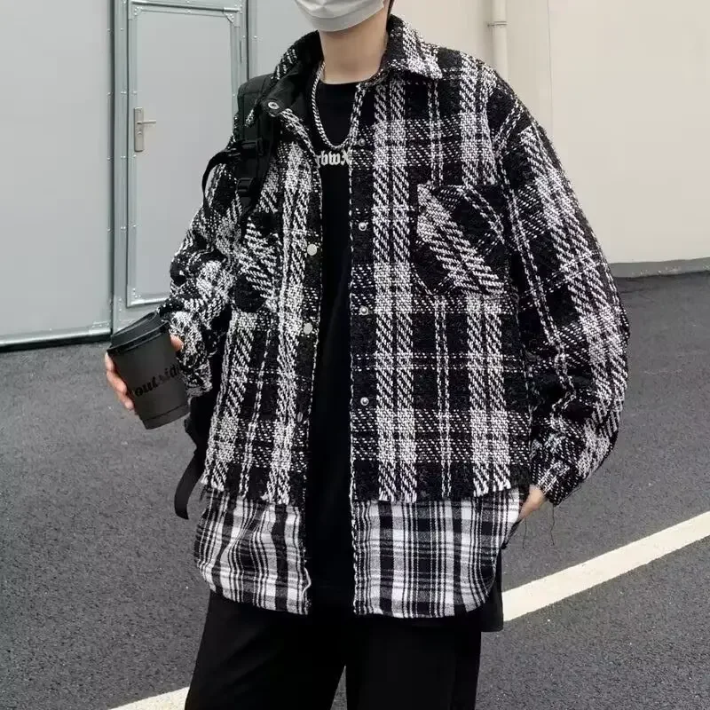 Мужская твидовая куртка элитная ниша дизайн повседневная толщина стандартная