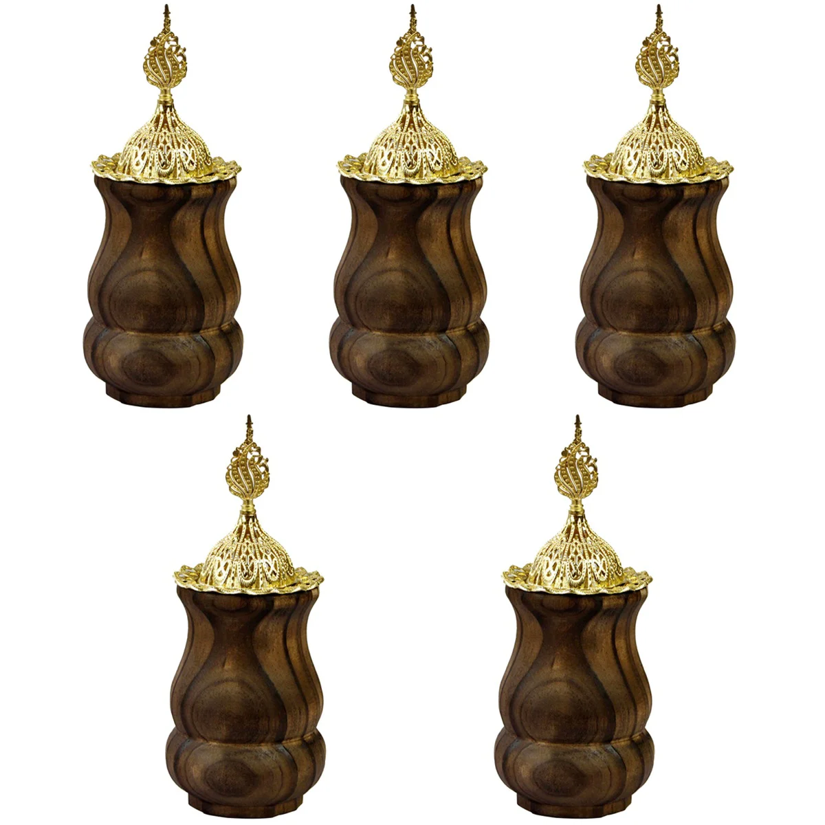 

5pcs Wooden Burner Tabletop Octagon Burner Tray Catcher for Meditation