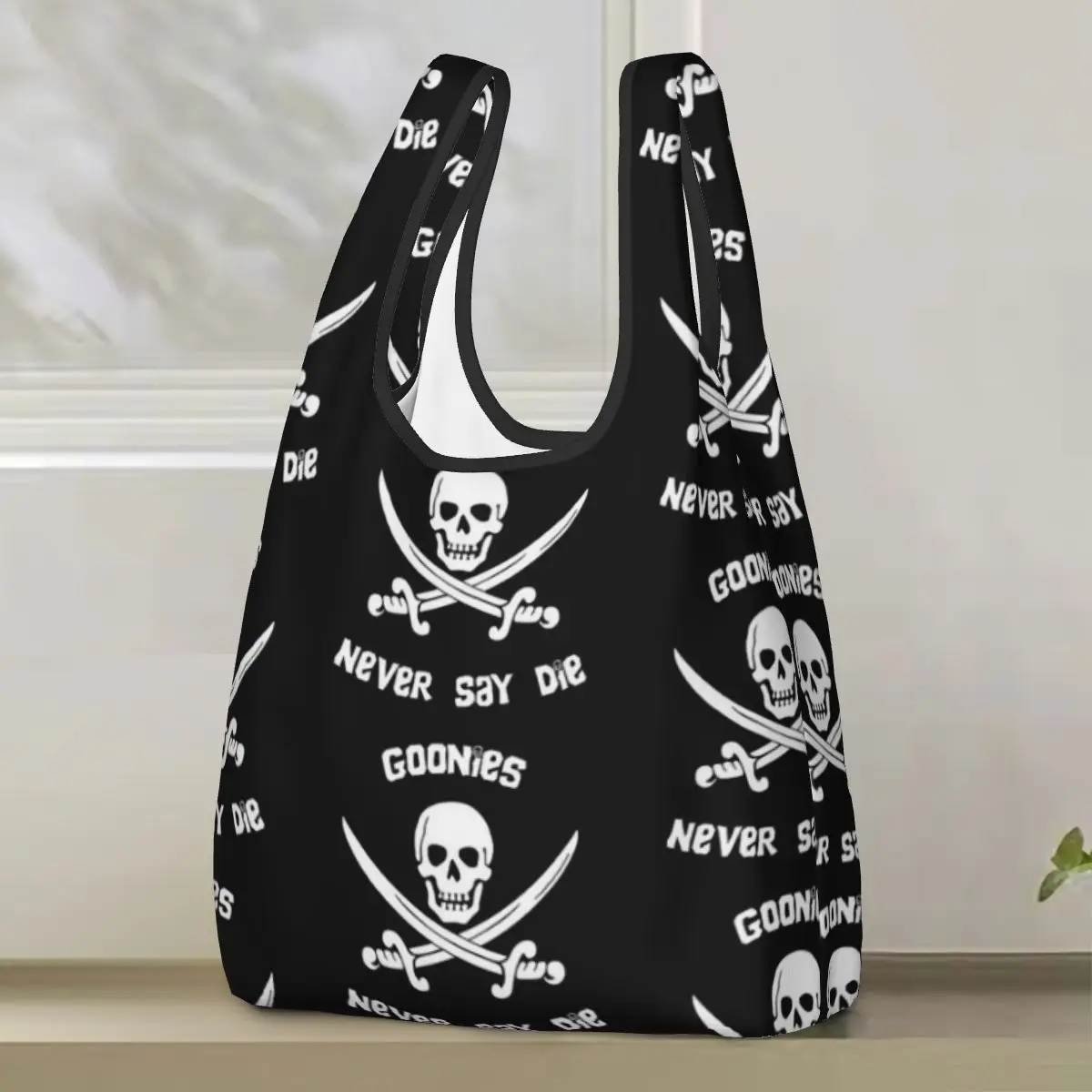 Фото Goonies Never Say Die Сумка для покупок Портативные сумки-тоут Многоразовая сумка-шоппер на плечо Продуктовая сумка №1
