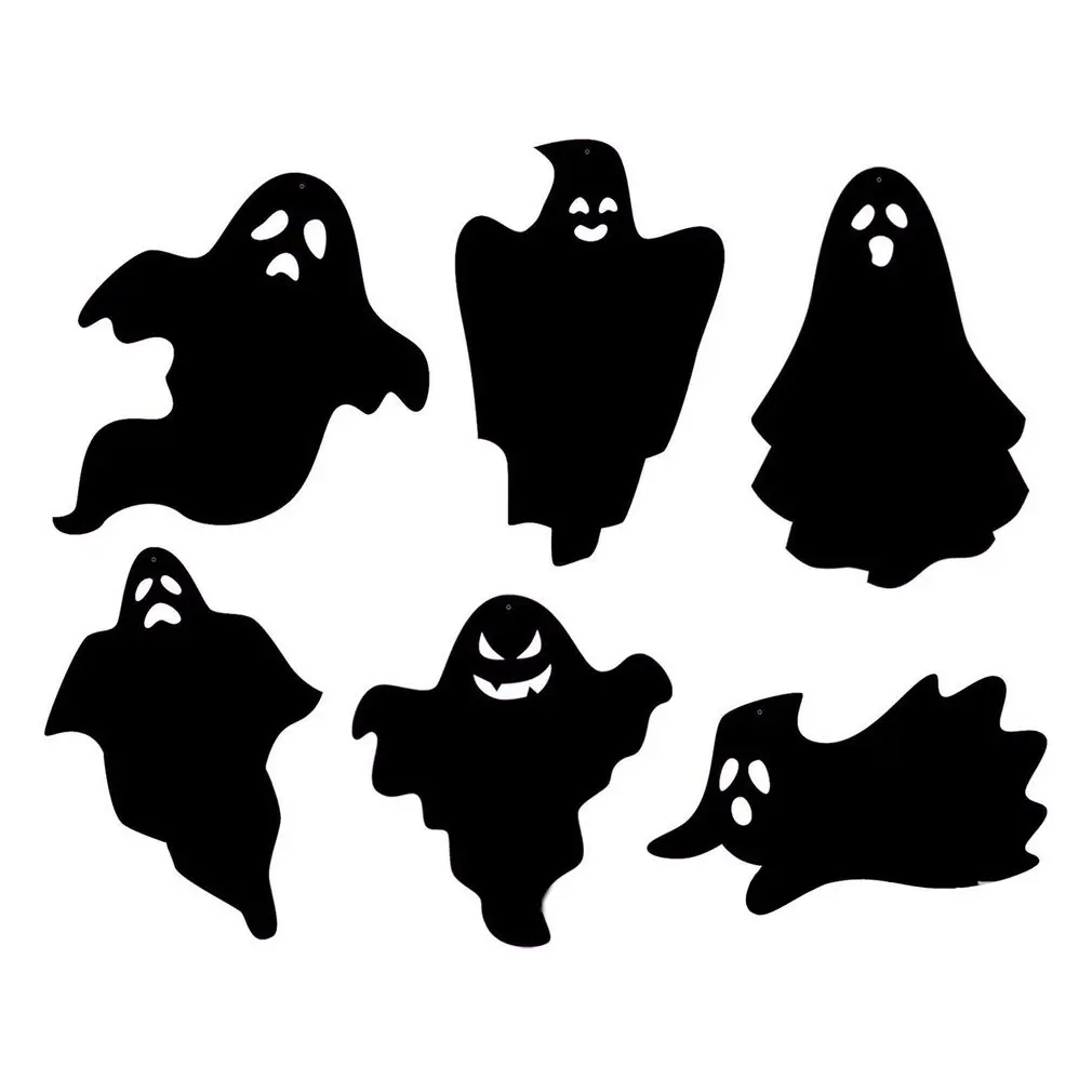 

6 шт., карточки с изображением призрака на Хэллоуин