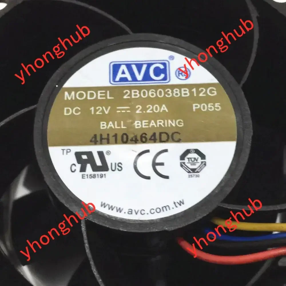 Фото AVC 2B06038B12G P055 DC 12 В 2,20 А 60x60x38 мм Вентилятор охлаждения сервера №3
