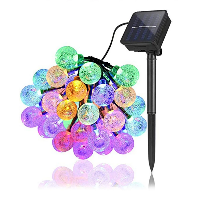 

Solar Light Bulbs Crystal Ball 8 Modes 5M LED String Lights Fairy Lights Garlands for Christmas Party Outdoor Decoration