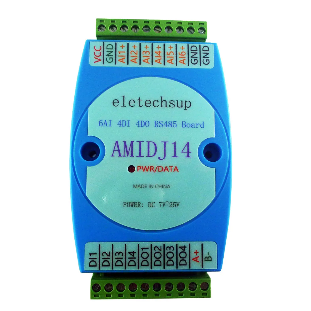 6AI-4DI-4DO 4-20MA аналоговый коллектор тока и 4CH NPN DI-DO цифровой вход и выход MODBUS RTU 3 в 1 PLC расширение Board