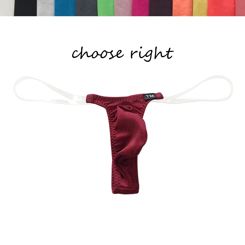 

Super low waist men's sexy transparent crystal thong with thong baggy briefs for men's T pants