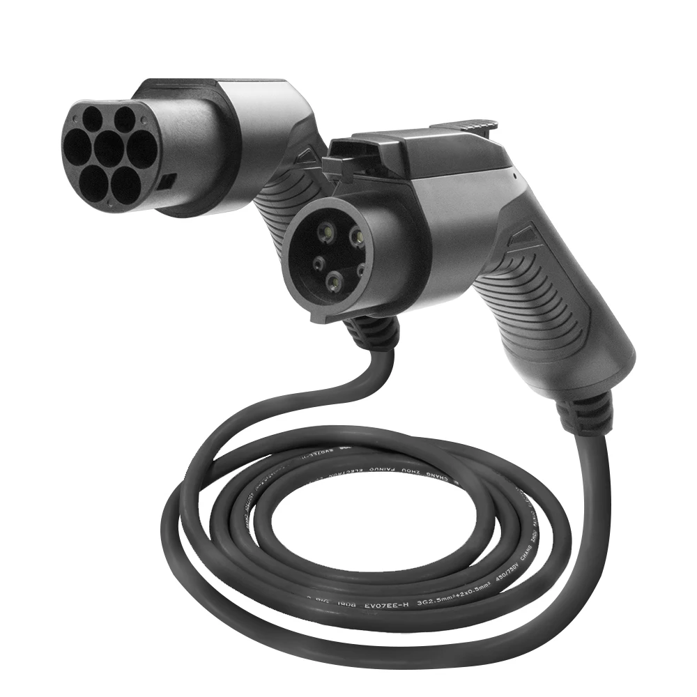 

32A Type 1 to Type 2 Connector Electric Car Charging Station EV Charger Connector