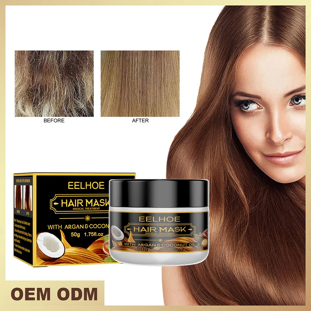 

Coconut Oil Hair Mask Curl Volumizing Cream Repair Damaged Hair Roots Nourishing Hair Relief Dryness Smooth Scalp Treatment