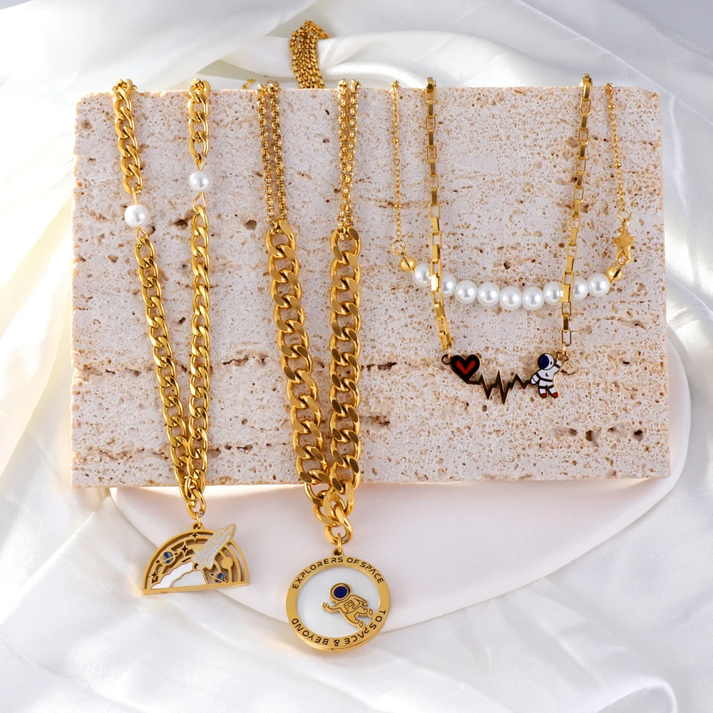 

Женское Ожерелье 2022, ожерелье с подвеской из нержавеющей стали, изысканный подарок для девушки, светильник кие роскошные ожерелья