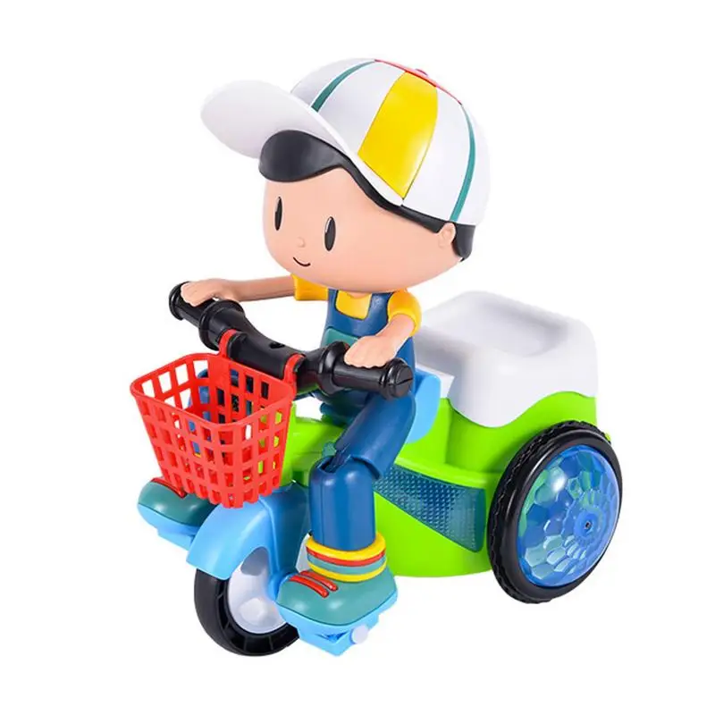 

Mini Stunt Car Tricycle Toy Robot Toys For Kids Dancing Electric Trike Kids Motorcycle Cartoon Toy Interactive Toy With Music &
