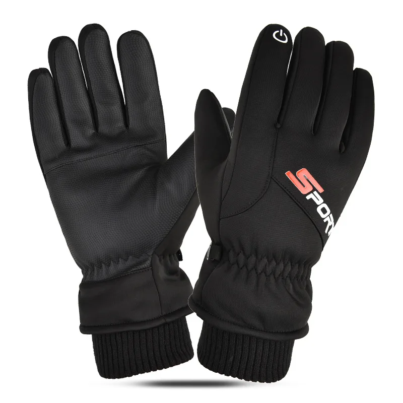 

Cotton Gloves Men's Winter Riding Cold-Proof Warm Winter Thickening Fleece-Lined Electric Car Windproof Outdoor Ski Motorcycle