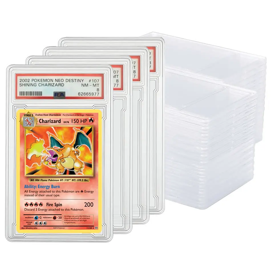 Держатель карт Pokemon 35pt 90x65 мм, жесткая пластиковая обложка для коллекционеров, для игр, бейсбола, занятий спортом