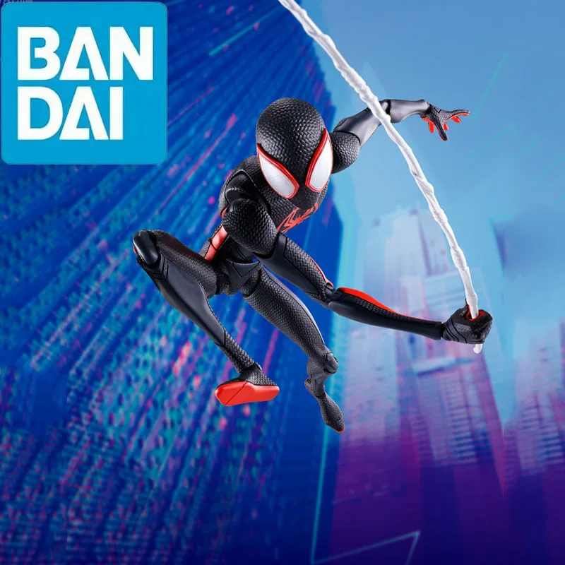 

Bandai S.H.Figuarts SHF Spider-Man:Into the Spider-Verse Miles Morales Spider-Man Anime Action Figure Stock Model Birthday Gift