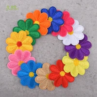 chainhoembroidery patchcloth stickerapplique ironing for clothjeansbags accessories12 piecescolorful floral seriesem14