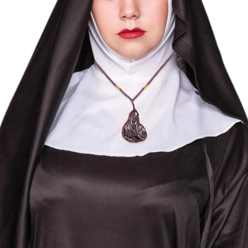 

Подвеска с изображением Иисуса, подвеска из искусственной древесины ручной работы, Женское Ожерелье, подвеска для салона автомобиля