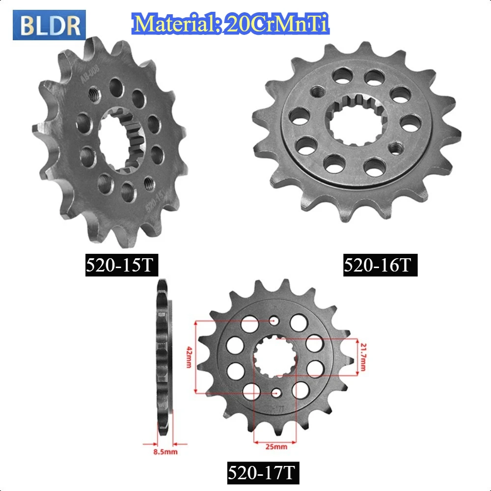 Фото Передняя звездочка 520-15T 16T для Kawasaki BJ Estrella 250 GPX400 ZX400F GPZ400 KLE400 ZR400 Zephyr ZX-4 ZX400G EN500 ER500 EX500 №1