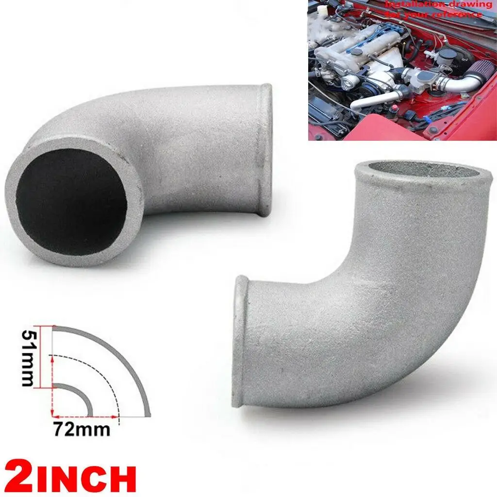 

2" 51mm Aluminium Universal Alloy Intercooler Elbow Hose Tubing